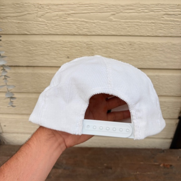 Vintage SPORTS SELECT Corduroy trucker hat snapback white - Picture 4 of 6